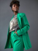 Elegant green cigarette pants with a crease SFMY16767 - Online store - Boutique